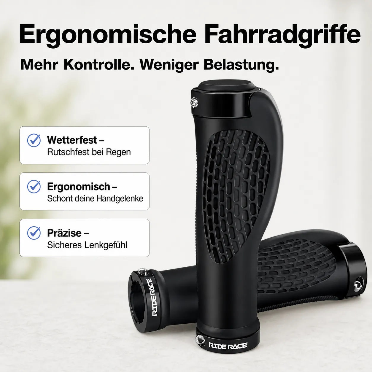 Ergonomische Fahrradgriffe – wetterfest, präzise & handgelenkschonend für mehr Kontrolle und weniger Belastung