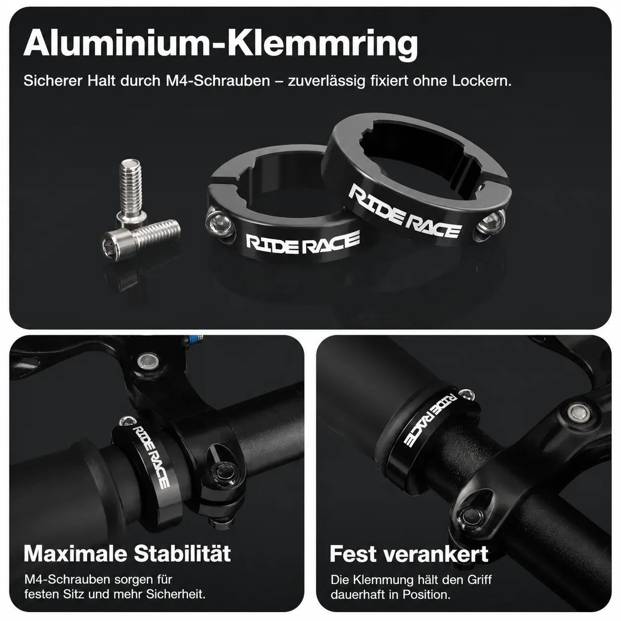 Ergonomische Fahrradgriffe mit Aluminium-Klemmring – maximale Stabilität, mehr Kontrolle & weniger Belastung