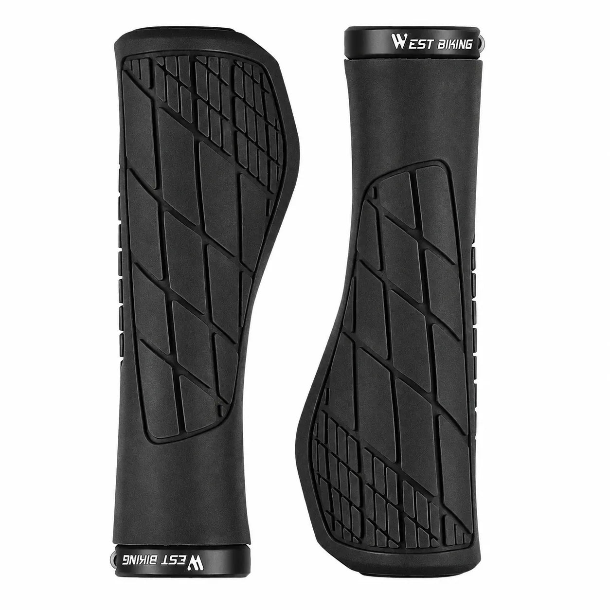 Ergonomische Fahrradgriffe in Schwarz – rutschfest, druckentlastend für mehr Grip & weniger Schmerzen am Lenker