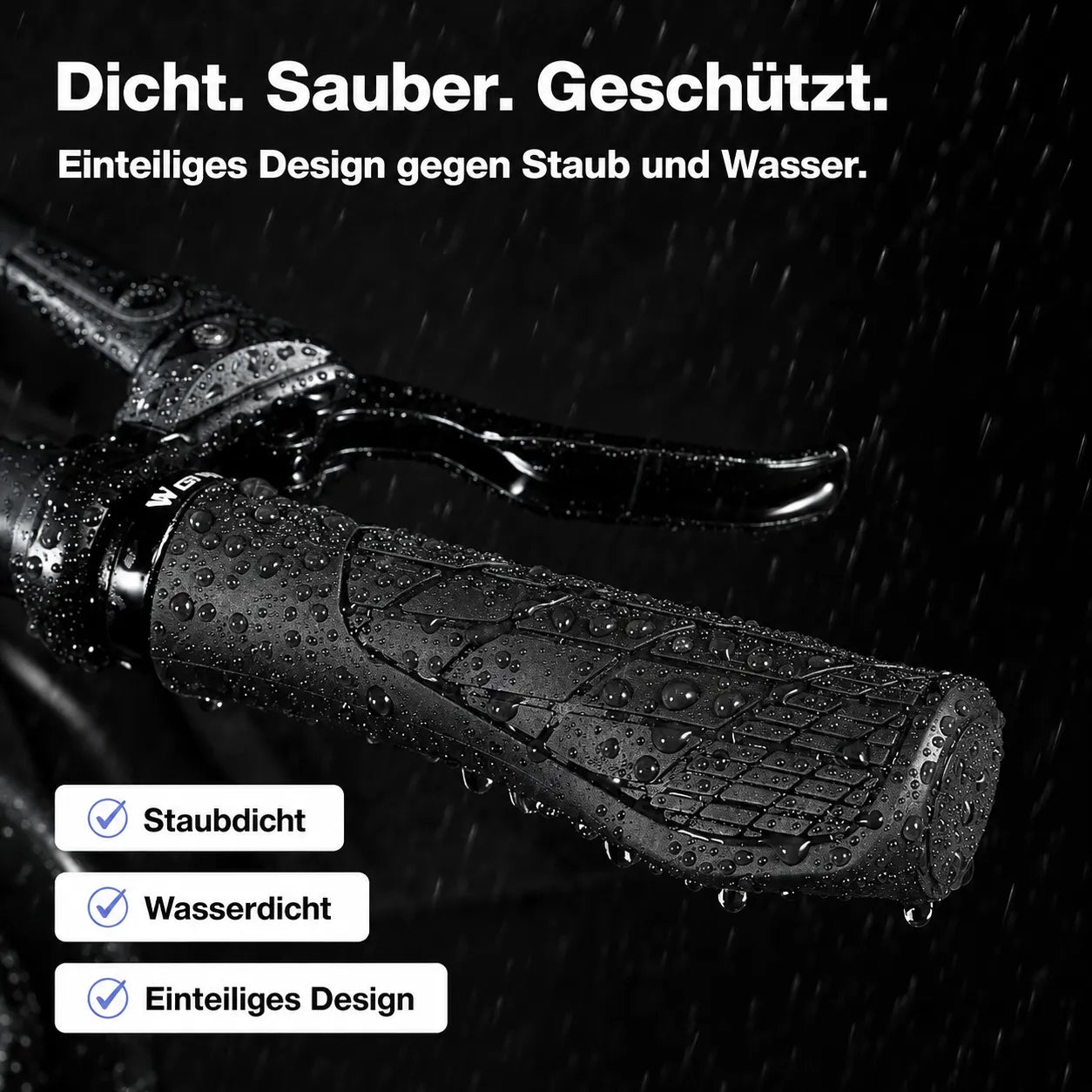 Ergonomische Fahrradgriffe – wasserdicht, staubdicht & einteilig für mehr Grip und weniger Schmerzen bei jeder Fahrt